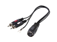 Bilde av Speaka Professional Sp-7869832 Phono / Din-tilslutning Audio Y-adapter [1x Din-bøsning 5-pol. - 2x Cinch-stik] Sort