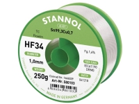 Stannol HF34 1.6% 1.0MM FLOWTIN TC CD 250G Lödning blyfri Spole blyfri Sn99.3Cu0.7 250 g 1 mm