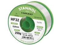 Stannol HF32 3,5% 0,8MM SN99CU0,7 CD 250G Loddetin, blyfri Blyfri Sn99,3Cu0,7 250 g 0.8 mm Føringsveier og feste - Lodding og tilbehør