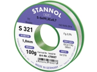 Stannol S321 2.0% 1.0MM SN99.3CU0.7CD 100G Loddetin blyfri Blyfri Blyfri Spole Sn99.3Cu0.7 100 g 1 mm