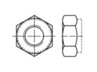 TOOLCRAFT TO-5430264 Sekskantmøtrikker M8 ISO 7042 Stål Galvaniseret 100 stk