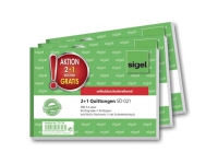 Sigel T1178 Kvitteringer DIN A6 tværformat Antal blade: 40 3 stk Papir & Emballasje - Spesial papir - Fortrykte skjemaer