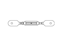 TOOLCRAFT TO-6866058 Trådstrammer M27 Stål verzinkt DIN 1480 1 stk