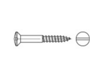 TOOLCRAFT TO-5446284 Linse-wood-skruvar 5 mm 35 mm Kærv DIN 95 Mässing 200 st