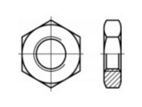 TOOLCRAFT TO-5447694 Sekskantmøtrikker M16 DIN 439 Messing 50 stk