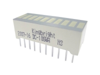 Kingbright DC-10YWA LED-søjlediagram 10x Gul (B x H x T) 25.4 x 10.16 x 8 mm Radiostyrt - RC - Elektronikk - Komponenter