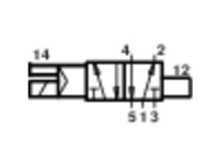 Norgren Mekaniskt manövrerad pneumatisk ventil V61B513A-A213L 24 V/DC Höljets material Aluminium Tätningsmaterial NBR 1 st