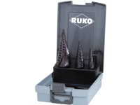 RUKO 101026FRO Trinbor-sæt 3 dele 4 - 12 mm, 4 - 20 mm, 4 - 30 mm HSS 3-fladeskaft 1 Set El-verktøy - Tilbehør - Metallbor
