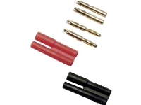 Schnepp Laboratoriestik sortiment Stik, lige, Tilslutning, lige Stift-diameter: 2 mm Rød, Sort 4 Teile