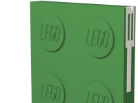 Lego fyrkantigt anteckningsblock grönt med penna