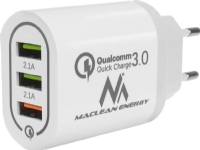 Maclean-lader Maclean MCE479 W QC 3.0 3xUSB-lader hvit Tele & GPS - Mobilt tilbehør - Deksler og vesker