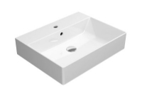 GSI Kube X håndvask 60x47cm - Med hanehul og antibakteriel glasur Rørlegger artikler - Baderommet - Håndvasker