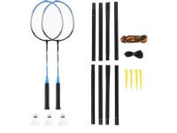 NILS NRZ012 STEEL/BADMINTON SET 2 ROCKETS + 3 SHUTTERS + MESH 195x22cm + NILS COVER