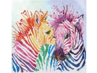 Diamond Dotz 40 x 40 cm – Rainbow Zebraer