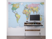 World Map - fototapet - 1,84x2,54 m - fra Komar Maling og tilbehør - Veggbekledning - Veggmaleri