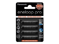 Panasonic Eneloop Pro - Batteri 4 x AA typ - NiMH - (uppladdningsbart) - 2450 mAh