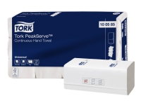 Håndklædeark Tork H5 PeakServe® Continuous™ Universal 1-lag hvid – (12 pakker x 410 stk./karton)