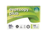 Genbrugspapir Evercopy+, A4, 80 g, kasse med 5 pakker a 500 ark Papir & Emballasje - Hvitt papir - Hvitt gjennbrukspapir