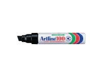 Permanent marker Artline 100, skrå, sort Skriveredskaper - Markør - Permanenttusj