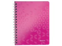 Notesbog Leitz WOW, A5, linjeret, pink Papir & Emballasje - Blokker & Post-It - Notatbøker
