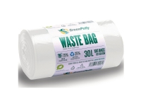 Affaldssække GreenPolly® genanvendelige 30 ltr. hvid 11 my - (rulle á 100 stk.) Rengjøring - Avfaldshåndtering - Avfaldsposer