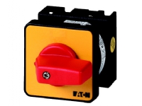 Eaton T0-2-1/E-RT, Toggle switch, 3P, Svart, Rød, Gult, IP65, 48 mm, -25 - 50 °C