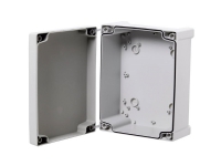 FIBOX Vægskab kasse ABS 289 x 239 x 107 mm grå RAL7035 med grå dæksel IP65 halogenfri med fladt dæksel for tryk og labels