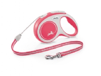 Flexi New Comfort M Cord 8 m, Hund, Tilbaketrekkelig, Rød, Ledning, 12 kg, Monokromatisk