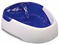 Trixie Drinking Fountain Duo stream plastic 1 l/20 × 12 × 23 cm white/blue