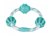 Trixie Denta Fun rope ring with balls, ø 20 cm