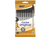 BIC Cristal – Kulspetspenna – svart – 1 mm – medel – paket med 10