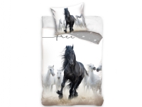 Hästar i svart och vitt Sänglinne 140 x 200 100 procent bomull