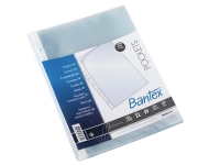 Lomme Bantex med åbning i top og langs hulkant 0,09 mm transparent - (50 stk.) Arkivering - Elastikmapper & Chartekker - Plastlommer