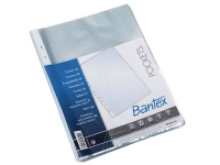 Lommer Bantex med åbning i top 0,04 mm transparent - (100 stk.) Arkivering - Elastikmapper & Chartekker - Plastlommer