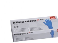 Nilex engangshandske 7 (S) - Nitril pudderfri - tykkelse 0.05mm - blå - æske a 100 stk