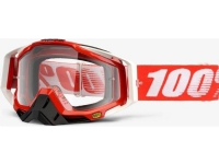 100% Goggles 100% RACECRAFT FIRE RED (Anti-Fog Transparent Glass + 10 Skidding) (NEW)