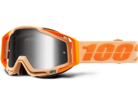 Bilde av 100 % Beskyttelsesbriller 100 % Racecraft Sahara (sølvspeil Anti-tåkeobjektiv + Klar Anti-tåkeobjektiv + 10 Sklier) (ny)