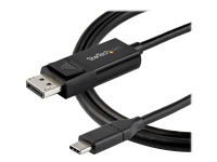 StarTech.com 1 m USB-C till DisplayPort 1.4-kabel – dubbelriktad – DisplayPort-kabel – 24 pin USB-C (hane) till DisplayPort (hona) – USB 3.1 / Thunderbolt 3 / DisplayPort 1.4 – 1 m – aktiv 8K UHD-stöd (7680 x 4320) – svart