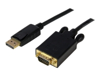 Bilde av Startech.com 6ft Displayport To Vga Cable - 1920 X 1200 - Active Dp To Vga Adapter - Dp To Vga Monitor Cable (dp2vgamm6b) - Displayport-kabel - Displayport (hann) Til Hd-15 (vga) (hann) - 1.83 M - Låst - Svart