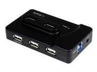 StarTech.com 7 Port USB Hub - 2 x USB 3A, 4 x USB 2A, 1 x Dedicated Charging Port - Multi Port Powered USB Hub with 20W Power Adapter (ST7320USBC) - Hub - 2 x SuperSpeed USB 3.0 + 4 x USB 2.0 - stasjonær - for P/N: MSDREADU3CA, SDMSDRWU3AC, USB312SAT3CB, 