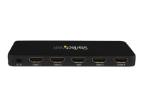 StarTech.com 4K HDMI Splitter - 4k 30Hz - 4 Port - Aluminum - Backward Compatible - HDMI Multi Port - HDMI Hub (ST124HD4K) - Video/audio switch - 4 x HDMI - stasjonær - for P/N: ST121HDBT20L, ST121HDBT20S, ST121HDBTE, SVA5H2NEUA PC tilbehør - KVM og bryte