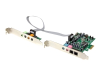 StarTech.com 7.1 Channel Sound Card - PCI Express - 24-bit - 192KHz - SPDIF Digital Optical and 3.5mm Analog Audio (PEXSOUND7CH) - Lydkort - 192 kHz - 7.1 - PCIe - CM8828 - lav profil - for P/N: BNDTB10GI, BNDTB210GSFP, BNDTB310GNDP, BNDTB410GSFP, BNDTB4M2E1, BNDTBUSB3142