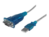 StarTech.com 1 Port USB to Serial RS232 Adapter - Prolific PL-2303 - USB to DB9 Serial Adapter Cable - RS232 Serial Converter (ICUSB232V2) - Seriell adapter - USB 2.0 - RS-232 PC tilbehør - Kabler og adaptere - Datakabler
