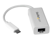 StarTech.com USB C to Gigabit Ethernet Adapter - White - USB 3.1 to RJ45 LAN Network Adapter - USB Type C to Ethernet (US1GC30W) - Nettverksadapter - USB-C - Gigabit Ethernet - hvit PC tilbehør - Nettverk - Nettverkskort