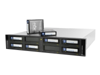 Overland-Tandberg RDX QuikStation 8 - Platebibliotek - RDX-patron x 8 - 10 Gigabit Ethernet - kan monteres i rack PC & Nettbrett - Sikkerhetskopiering - Backup-driver