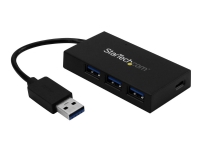 StarTech.com 4 Port USB 3.0 Hub, USB Type-A Hub with 1x USB-C & 3x USB-A Ports (SuperSpeed 5Gbps), USB Bus Powered, USB 3.1/USB 3.2 Gen 1 Adapter Hub, Portable USB Hub for Laptop/Desktop - Windows/macOS/Linux (HB30A3A1CFB) - Hub - 4 x SuperSpeed USB 3.0 -