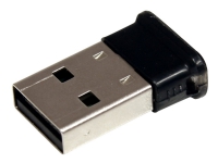 StarTech.com Bluetooth Adapter - Mini USB Adapter - Bluetooth 2.1 - Class 1 EDR - Bluetooth Receiver (USBBT1EDR2) - Nettverksadapter - USB - Bluetooth 2.1 EDR - Klasse 1 - svart
