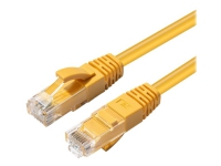 MicroConnect – Patch-kabel – RJ-45 (hane) till RJ-45 (hane) – 1 m – 5 mm – UTP – CAT 6a – halogenfri inomhus formpressad rund hakfri – gul