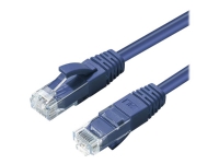 MicroConnect – Patch-kabel – RJ-45 (hane) till RJ-45 (hane) – 50 cm – 5 mm – UTP – CAT 6a – halogenfri inomhus formpressad rund hakfri – blå