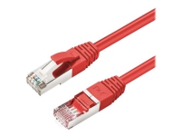 MicroConnect – Patch-kabel – RJ-45 (hane) till RJ-45 (hane) – 2 m – 6 mm – S/FTP – CAT 6a – halogenfri inomhus formpressad rund hakfri – röd